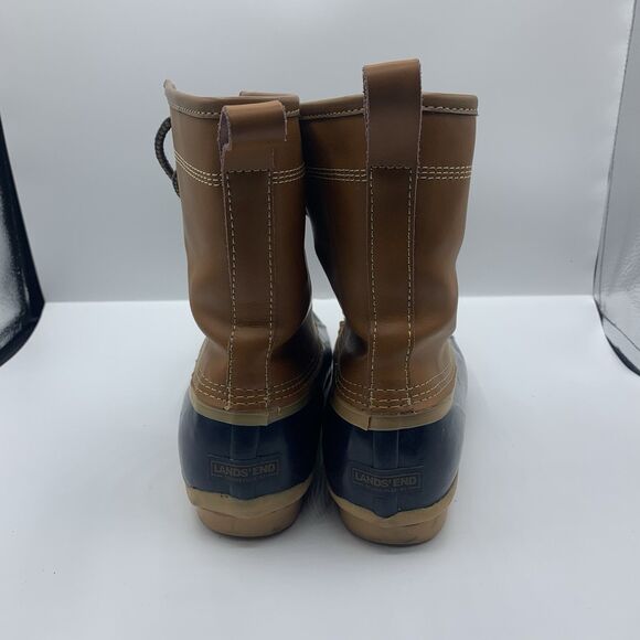 Land’s End Women’s Leather and Blue Rubber Duck Boots 502426 Size 8.5 B - Picture 2 of 7